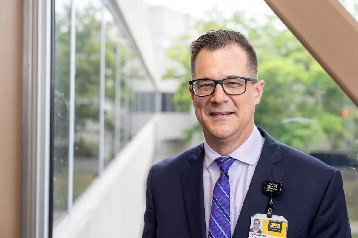 Justin Bierman, IT director of the UI Health Care downtown campus, on Wednesday, June 19, 2024.