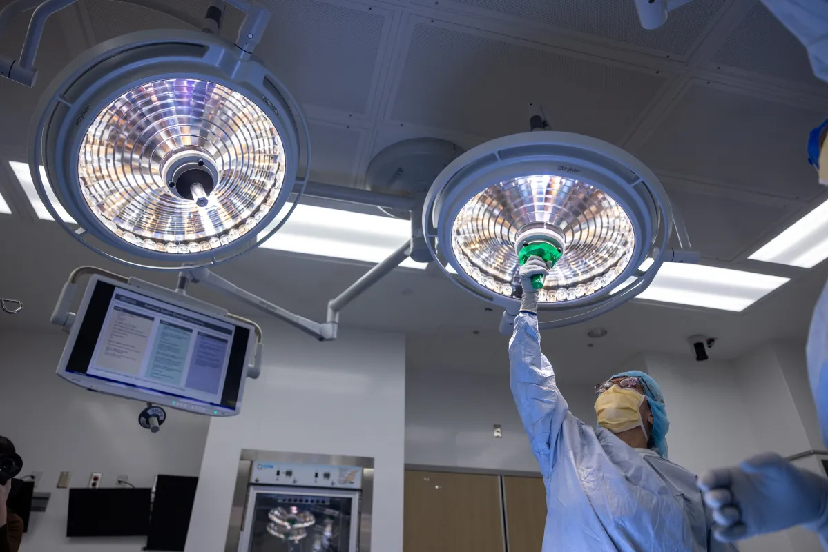 Staff in operating room at North Liberty campus